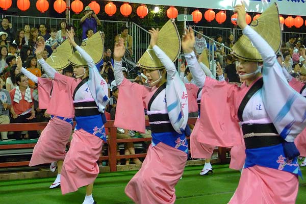 Awa Odori dancing festival in Tokushima, Shikoku, Japan