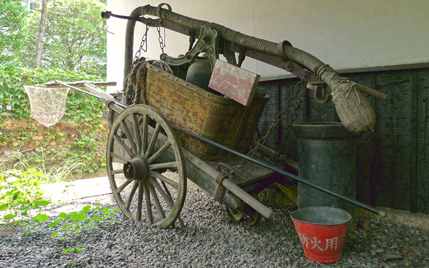 Old Japanese firefighting cart
