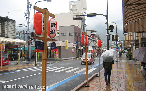 Takahashi street - rainy day in Japan