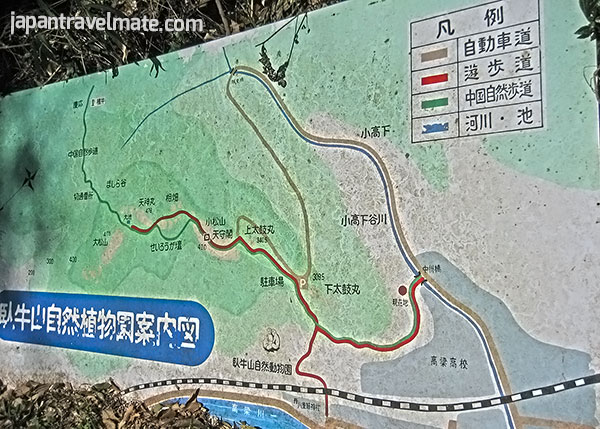 Bitchu Matsuyama Castle Hiking Map