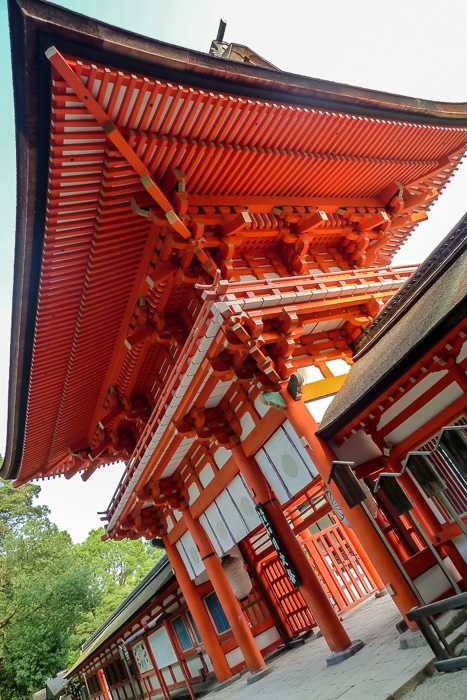 Romon (large red gate) at Shimogamo-jinja