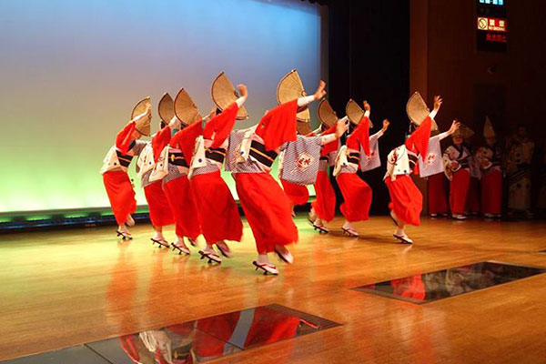 Traditional Odori Dancers perform in Tokushima