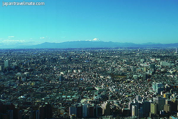 Mt Fuji and West Tokyo - View from the Tokyo Metro Building's observation deck.