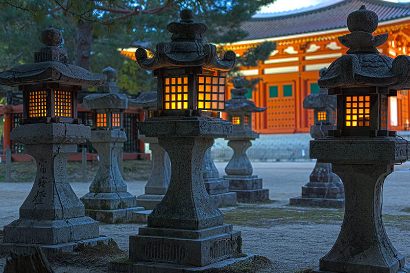 Traditional Japanese stone lantern at Danjo Garan, Koyasan「石燈籠 / ishi-dourou」