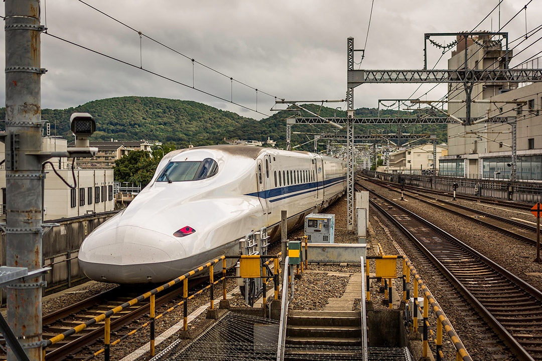 Shinkansen N700 Series departing JR Kyoto Station