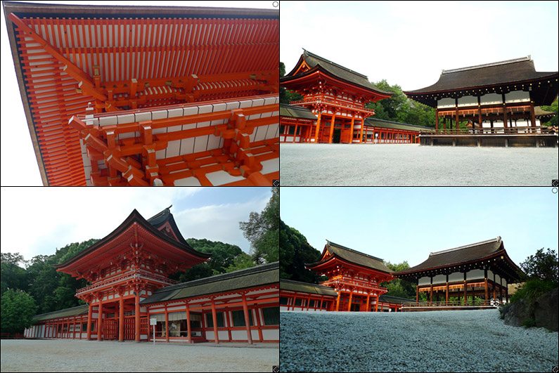 4 photos of Shimogamo Shrine in Kyoto