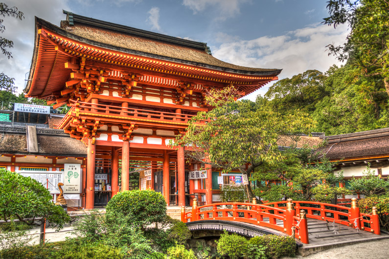 Kamigamo-jinja Tower Gate (romon) front (HDR Photo)