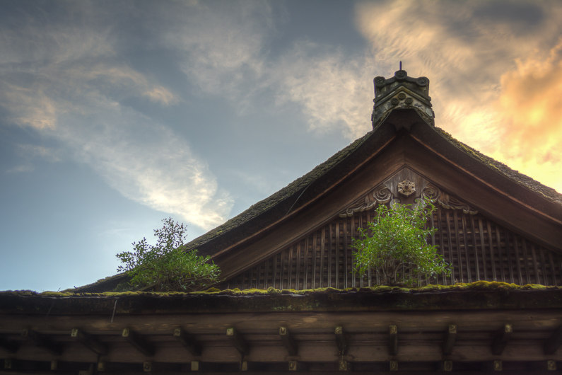 Detail of Kamigamo-jinja Shrine's Roof (HDR Photo)