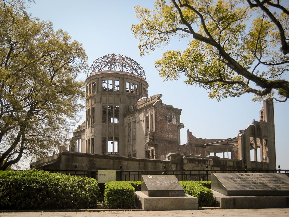 Hiroshima A-Bomb Dome during Spring in Japan