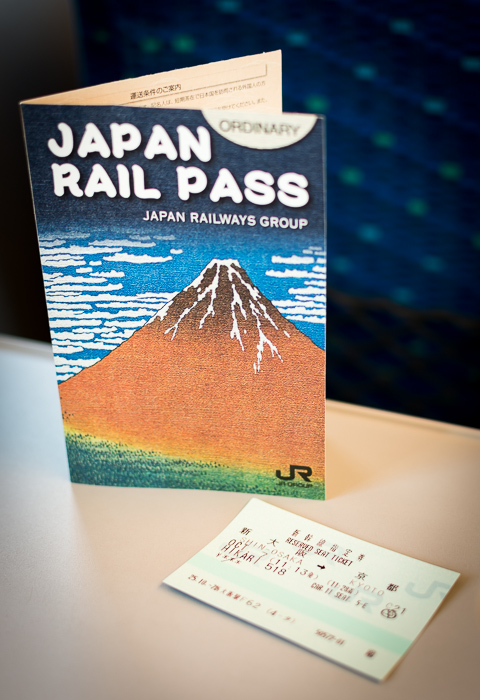 JR Pass & shinkansen Ticket… on a shinkansen!