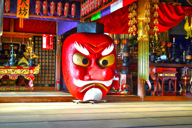 Tengu mask in Kanzanji Temple, Shizuoka, Japan