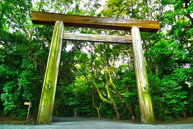 Giant Torii Gate at Shinto Buddhist Shrine in Nagoya: Japan Photo of the Month (December 2011)