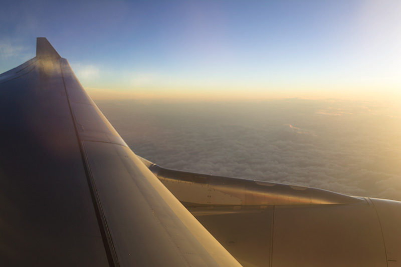 Jetstar Flight To Osaka: Wing and Clouds