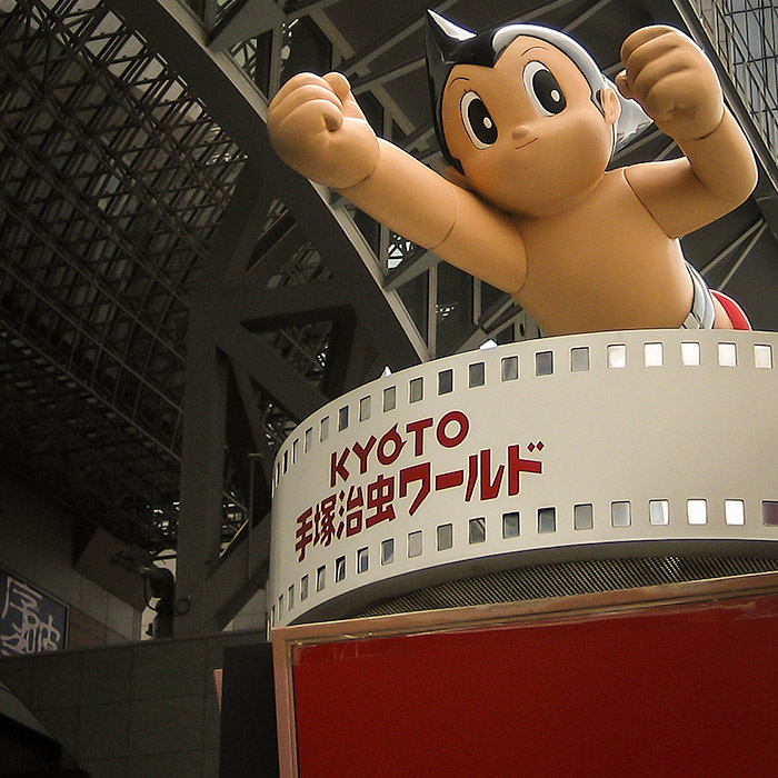 Astro Boy Flies Through Kyoto Station
