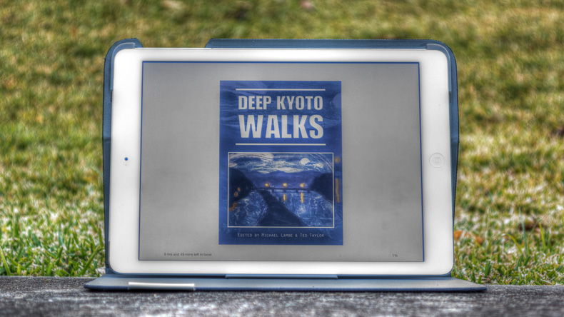 Deep Kyoto Walks: eBook cover on iPad